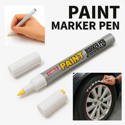 Nasco Permanent Paint Marker Pen - White Color - Oil based ink, Write on any surface
