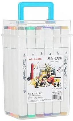 CHEFERYN 24Pcs Art Marker Dual Tip Highlighter Double Finish d Tip Drawing Coloring Art