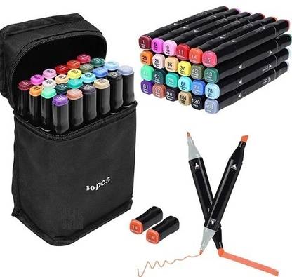 Corslet Alcohol Marker Pen , Dual Tip| Brush Pen