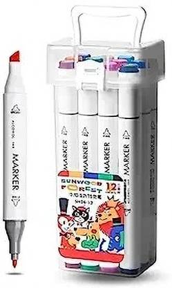 MYFAME Twin/Dual Tip Alcohol Solvent Ink Based Marker with Fine 1mm and Chisel 7mm Nibs