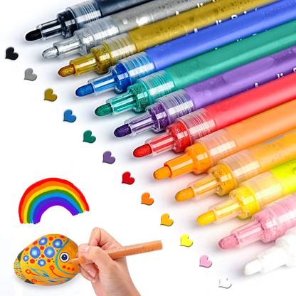 KRYTONE Acrylic Paint Pens for Rocks Painting Paint Marker Pens Permanent