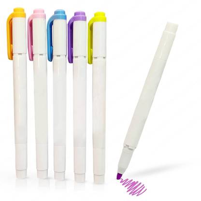 apcatio Twin Tip Pastel Shape Highlighters |Pastel- Coloured Line Markers Set Of 5 PCS