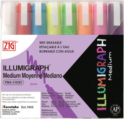 Zig ILLUMIGRAPH Medium 8 colors set