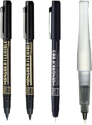 Zig Special Illustration Set Mangaka Flexible Fine,Medium,003 & Wink of Stella GL