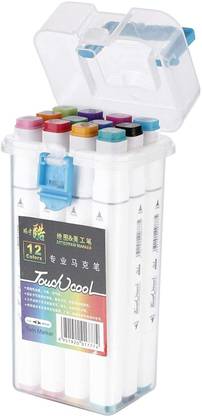 FRKB Twin Tip Markers with Carry Case - Pack of 12