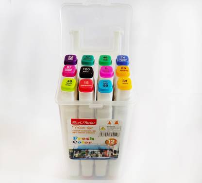 SA TRADING FASHION Touch Parker Twin-Tip Color Marker Pen Set 12