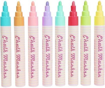 PATHOS INDIA Liquid Pastel Chalk Markers Macaron Bright Pink Color 8 Pack