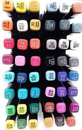 TRU TOYS Touch Cool 48 Colours Twin Head Art Markers Pen For Manga And Impression Sketch