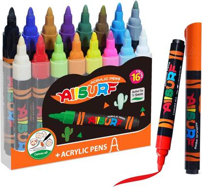YPLUS All Surface Acrylic marker Set of 16