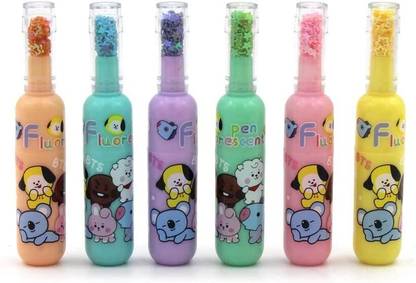 Bhive BTS B21 Theme Bottle Shape Highlighters | Set Of 6