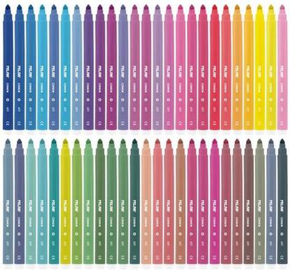 Milan Conic Tip Fiber Pen Peacock Series 50 Color Set