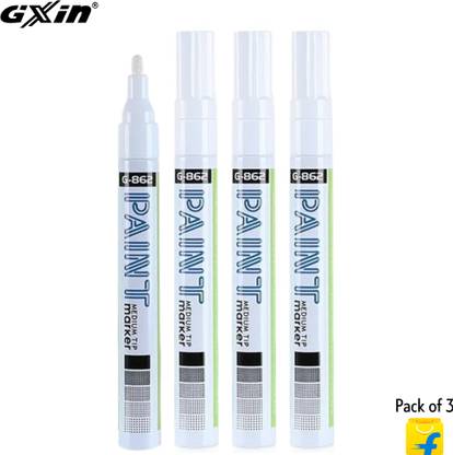 GXIN Permanent Waterproof Oil-Based Paint Markers, Medium Point, Write on any surface