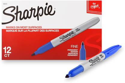 Sharpie Permanent Markers Fine Point, Blue