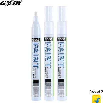 GXIN Permanent Oil-Based Paint Markers, Medium Tip, Waterproof, Write on any surface