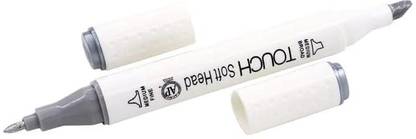 53 Arts SOFT TOUCH HEAD TWIN ART MARKER (Silver)