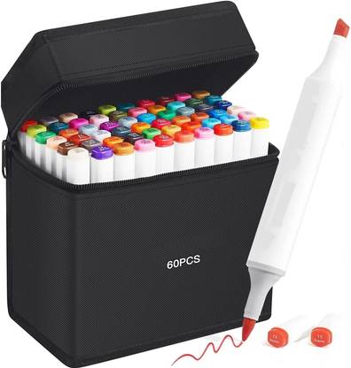 Corslet Alcohol Marker 60 Colors Artist Marker Pen Design Drawing Marker (Random Color)