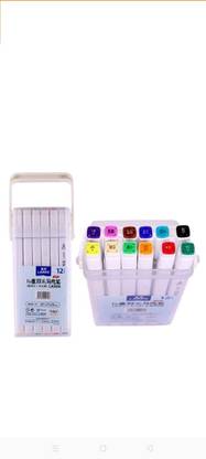 53 Arts Lanke Markers 12 Colors Dual Tip Art Markers
