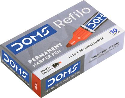 DOMS REFILO PERMANENT MARKER PEN RED