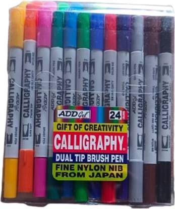 Add Gel CALLIGRAPHY DUAL TIP BRUSH PEN 24 COLOURS