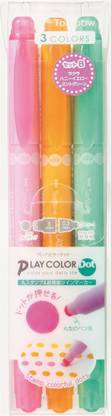 Tombow Play Color Dot twin tip Pen Water Based Marker With highlighter3 Colors Set A
