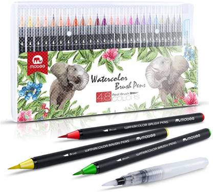 XinBoWen Watercolor Brush Pens | Real Nylon Brush Tip | 1 Blending Brush | Paint Markers