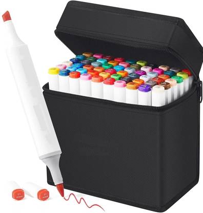 KDZONE 24 Pcs Dual Tip Art Pens Color Marker Brush Water Based for Drawing