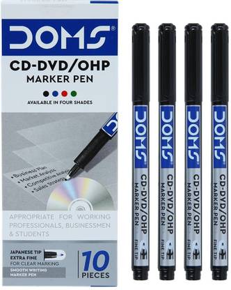 DOMS CD-DVD/OHP Marker Pen | Fine Tip Japanese Tip For Clear Marking | Marker Pen |