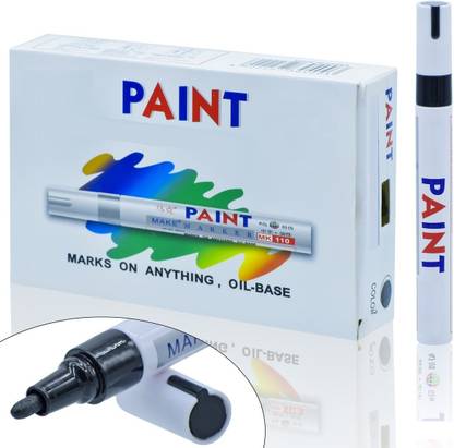 53 Arts s Acrylic Painter Marker Black Set: Professional-Quality Fine Tip Markers