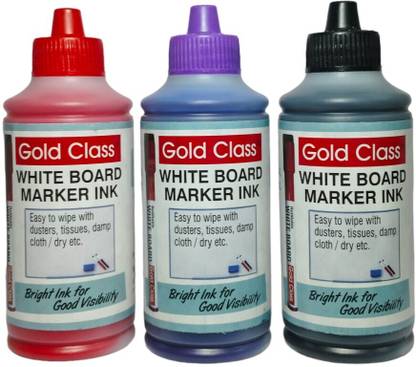 GoldClass Gold Class White Board Marker Ink Set of 3 100 ml Marker Refill