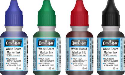 Soni Officemate Whiteboard Marker Ink (Pack of 4) X 15 ml Marker Refill