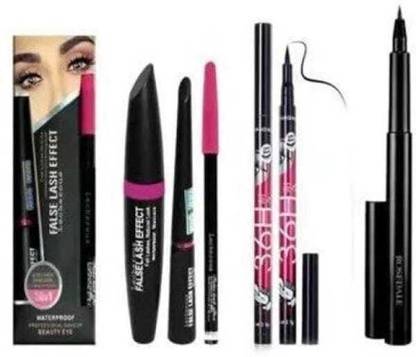 Hezruck Eye makeup Combo set 3 in1 Mascara set & 36H Eyeliner, Kajal 80 g