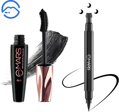 मार्ज़ Fabulash Volumising Mascara | Up to 18 Hours | Magic Moon Eyeliner 14 ml