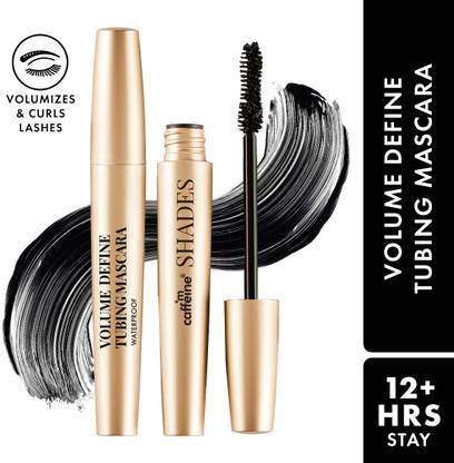 mCaffeine Shades Volume Define Tubing Mascara | 12Hrs+ Stay, Waterproof, Volumizes & Curls Lashes 5 ml