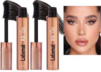 Latixmat Waterproof Smudgeproof Black Mascara Combo 9 g