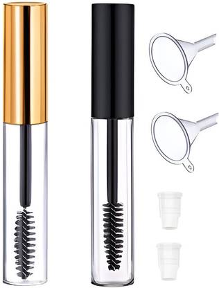 Vinayakart Empty Mascara Bottle 2 Pcs Tube Container and 2 Pcs Stopper With 2 Pcs Funnel 10 ml