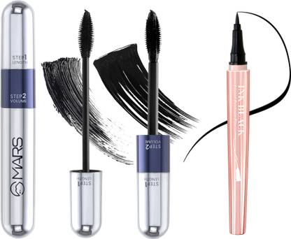 MARS 2in1 Long Lasting Mascara With Long Lasting Ink Pen Eyeliner 16 ml