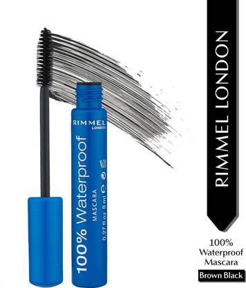 Rimmel London 100% Waterproof Mascara, Brown Black 8ml 8 g
