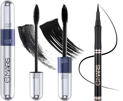 MARS 2in1 Long Lasting Mascara With Long Lasting Pen Eyeliner 16.5 ml