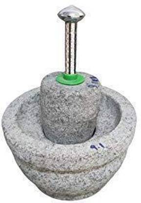 Lakshmi handy crafts Stone Grinder Stone & Traditional Manual Masala Grinder (9 INCH), Stoneware Masher