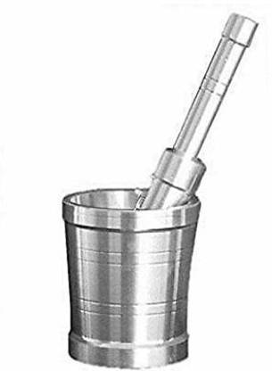 JANAKSHAHI Aluminium Imam Dasta\Masher\Okhali 7"Pestle X 2"Mortar Aluminium Masher