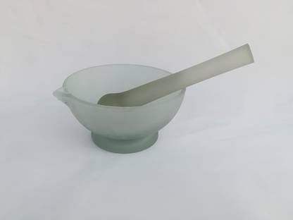 NEW VERMA GLASS PESTLE AND MORTARS. 15CM. ONE MORTAR AND TWO PESTLE Glass Masher