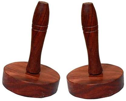SHOP 24 CARE India Single Wood Block Handmade Hand Masher Potato/Vegetable/Pav Bhaji Masher Wood Masher