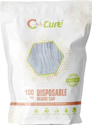 C-Cure Non-woven Disposable Beard Mask for Men | Beard protectors | ZPDBCP-100 Reusable