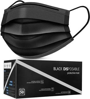 KGKR pack of 50 mask black