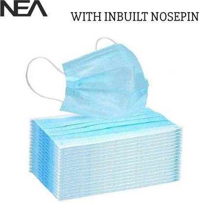 Nea 3 Ply 3 Layered BIS Certified Mask Surgical Mask Pharmaceutical Mask Face Mask SURGICAL-200 mask 42 Water Resistant Surgical Mask With Melt Blown Fabric Layer