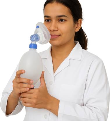 MDSS Adult Ambu Bag – Manual Resuscitator Oxygen Ventilation Non-Rebreather Valve Reusable