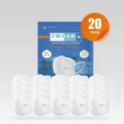 SWASA N95 – PACK OF 20 from IIT KANPUR (White, Free Size, Pack of 20) N95 – PACK OF 20 from IIT KANPUR (White, Free Size, Pack of 20) Reusable