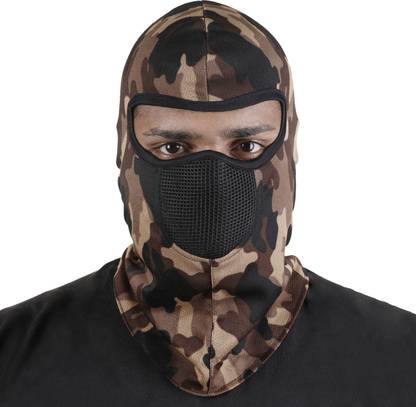 CareDone Brown Full Face Mask for Men's & Women's| Ridder Balaclava Face Mask Decorative Mask