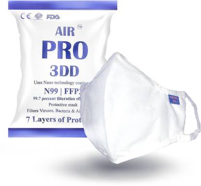 AIR PRO 3DD Mask- Nano Technology Coating without Valve Medium Washable