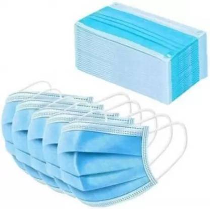 BUWCH V+ 5 Layer Reusable Mask Respirator with Valve Respirator DISPOSAL MASK USE AND THROW FOR GOOD HEALTH 75GSM Melt Blown Disposable mask with nose wire, BFE>95%, PFE>95%, SITRA, ISO & CE Certified(Free Size, Pack of 100)